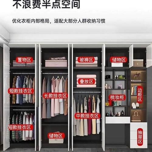 2柜02易5实木衣柜家用室现代简约收纳卧出租房简衣橱小户型IIZ储