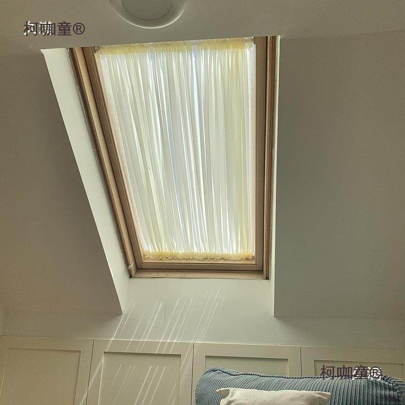 天窗式阳光房屋顶遮阳顶帘楼顶棚隔热无品牌/防斜晒纱幔玻璃阁房