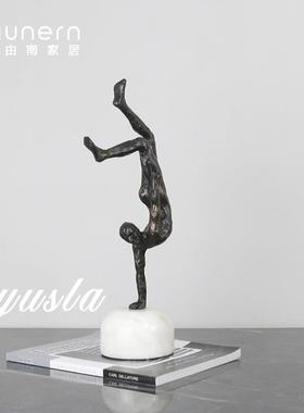 现轻奢客厅电视柜样售板间楼代处QMA酒店别墅展厅玄柜摆件软装关