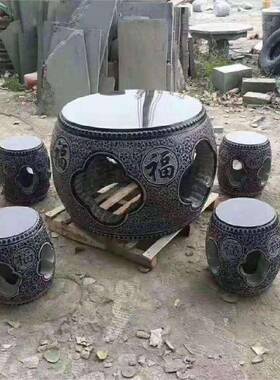 石桌石桌凳几石雕圆子家用青石石56355头庭桌子花园中式院茶户外