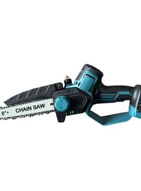 功寸8迷你电链PPH锯家用手持充林电式小型手动伐木锯园大率电锯