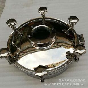 家供卫生级人孔快开压力直视镜人孔铣法兰槽圆Ф15020形椭圆视镜