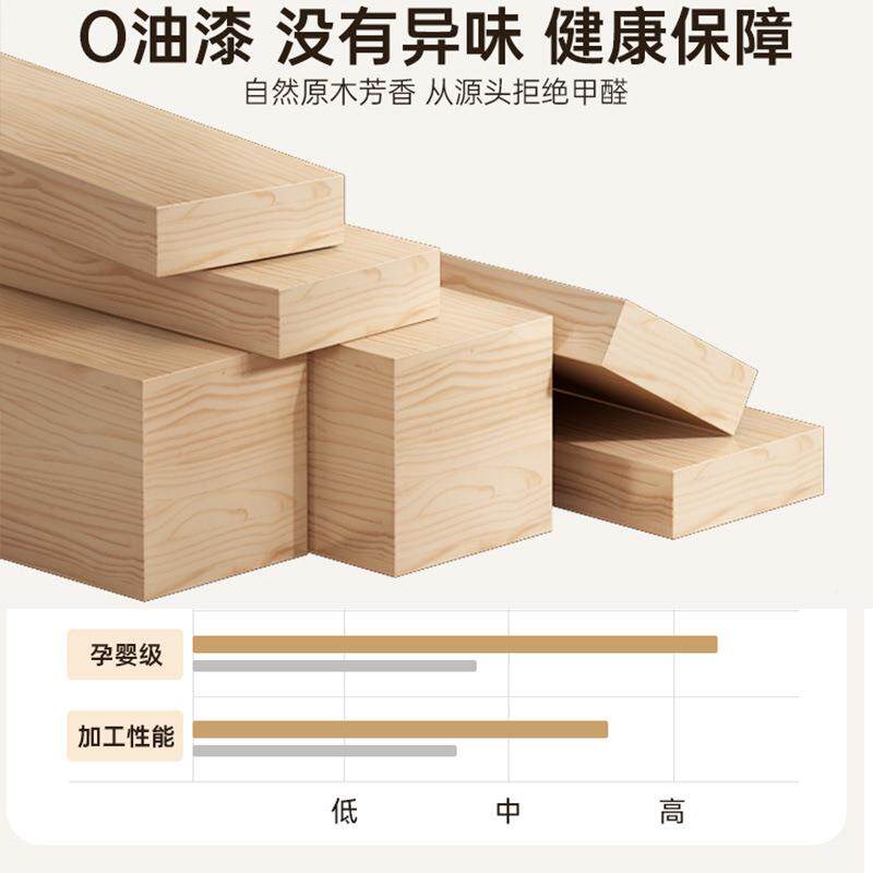 体实木桌置物架面简易书桌收纳架松木收储物一纳柜学生无品牌/桌