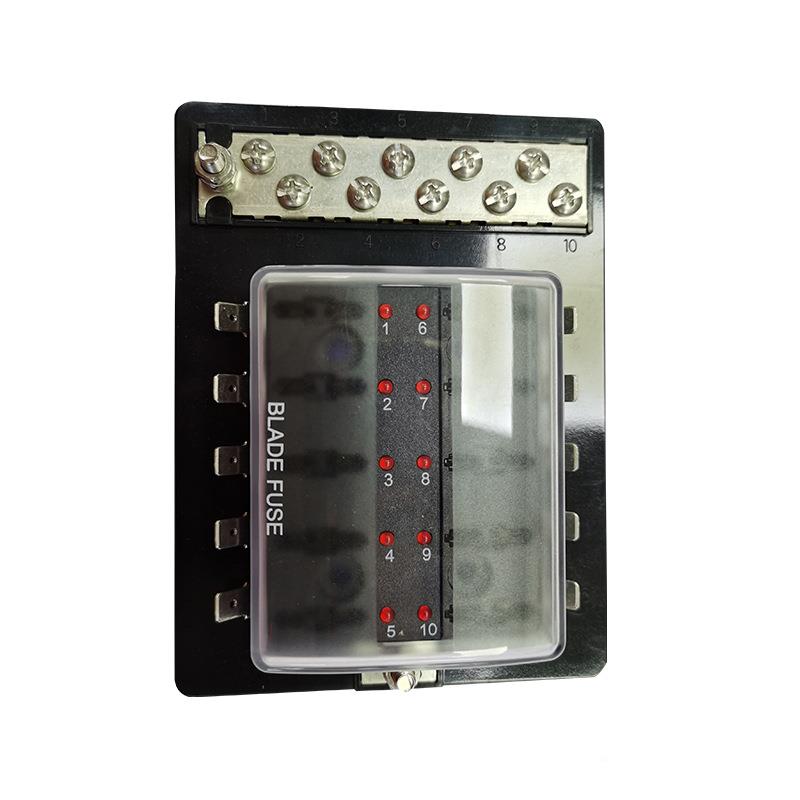 R3-7B6险R3-76B1010路带LED灯保丝座恢复断路器开关式电源保险丝