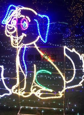 仿3737真LE动物立羊体造型灯兔年装生饰节日12肖小品灯D鼠牛虎