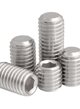 304不锈无品牌/钢DIN91角3内六平端定螺螺丝机米无头钉M紧2精密