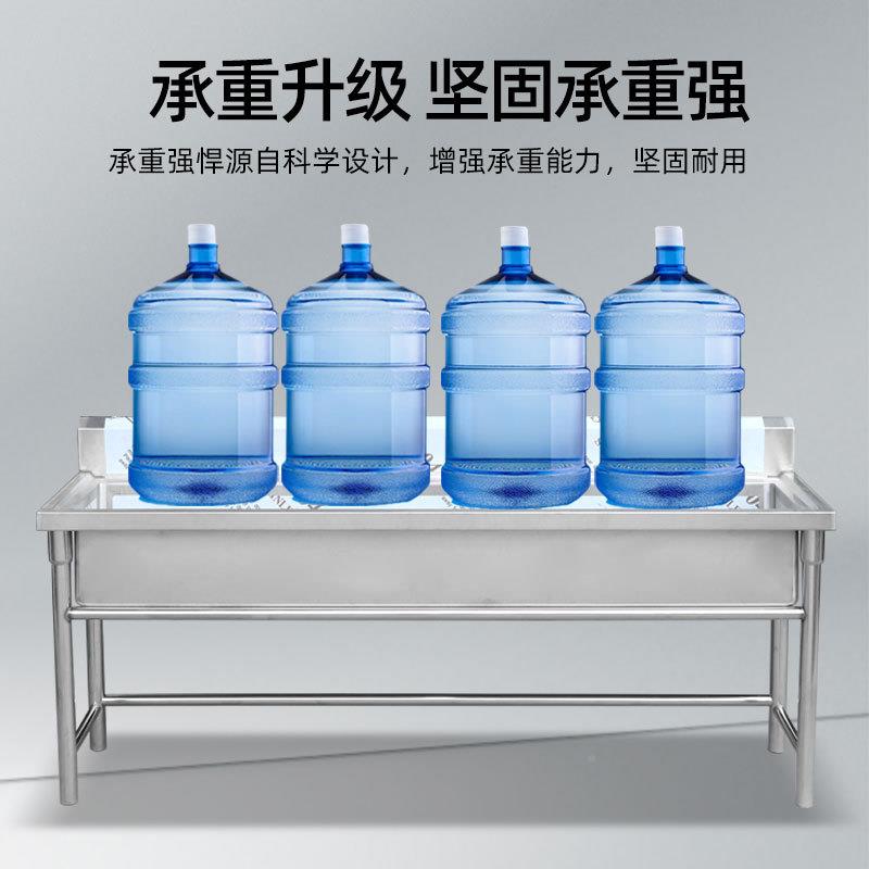 现货不锈钢长水池商用食堂50136厨房不锈钢双水洗槽单三条碗池