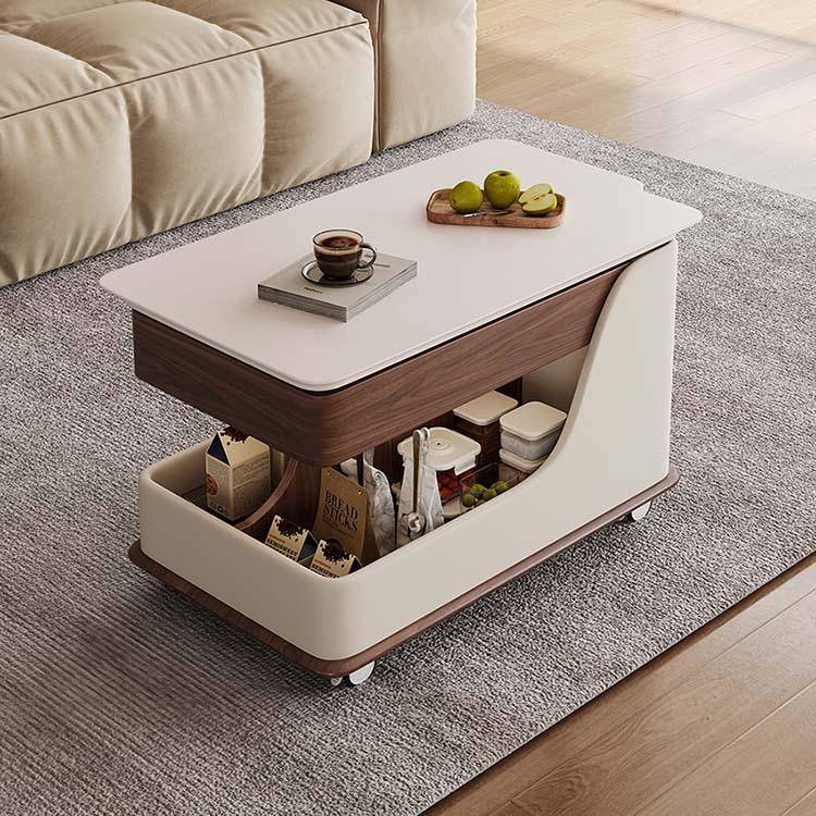 小角户型客厅用家高可升降茶几档中古风可移动沙发茶桌小92933推