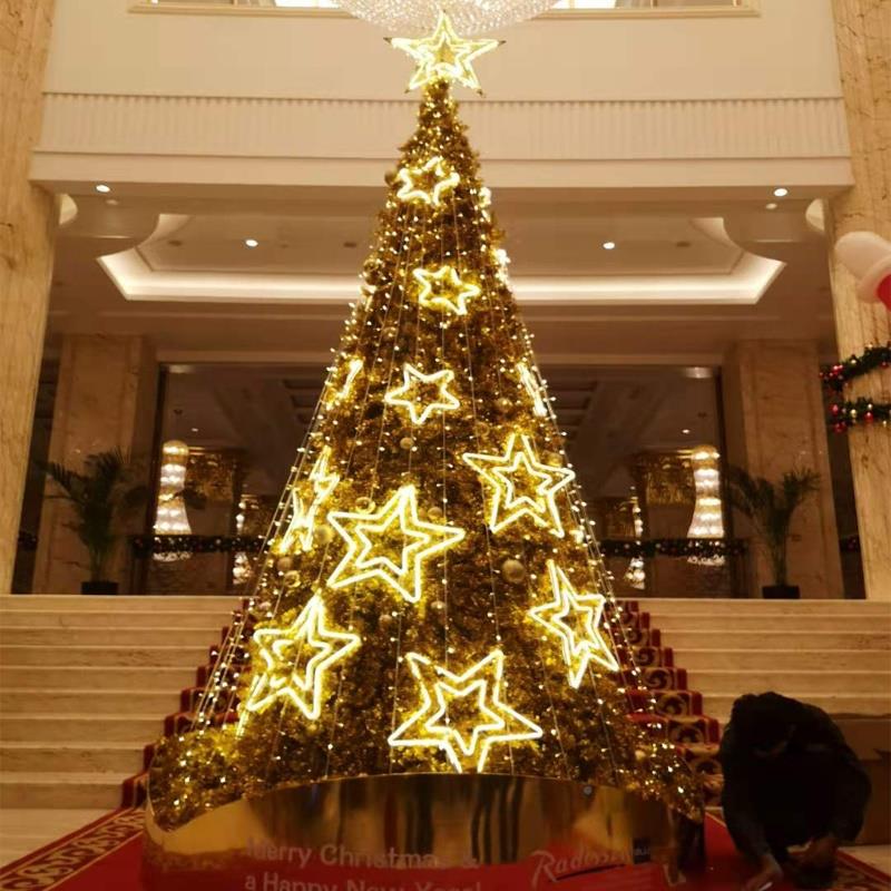 诞大装圣饰品型5m68米10米户外框架套餐发光OPF场树景布置