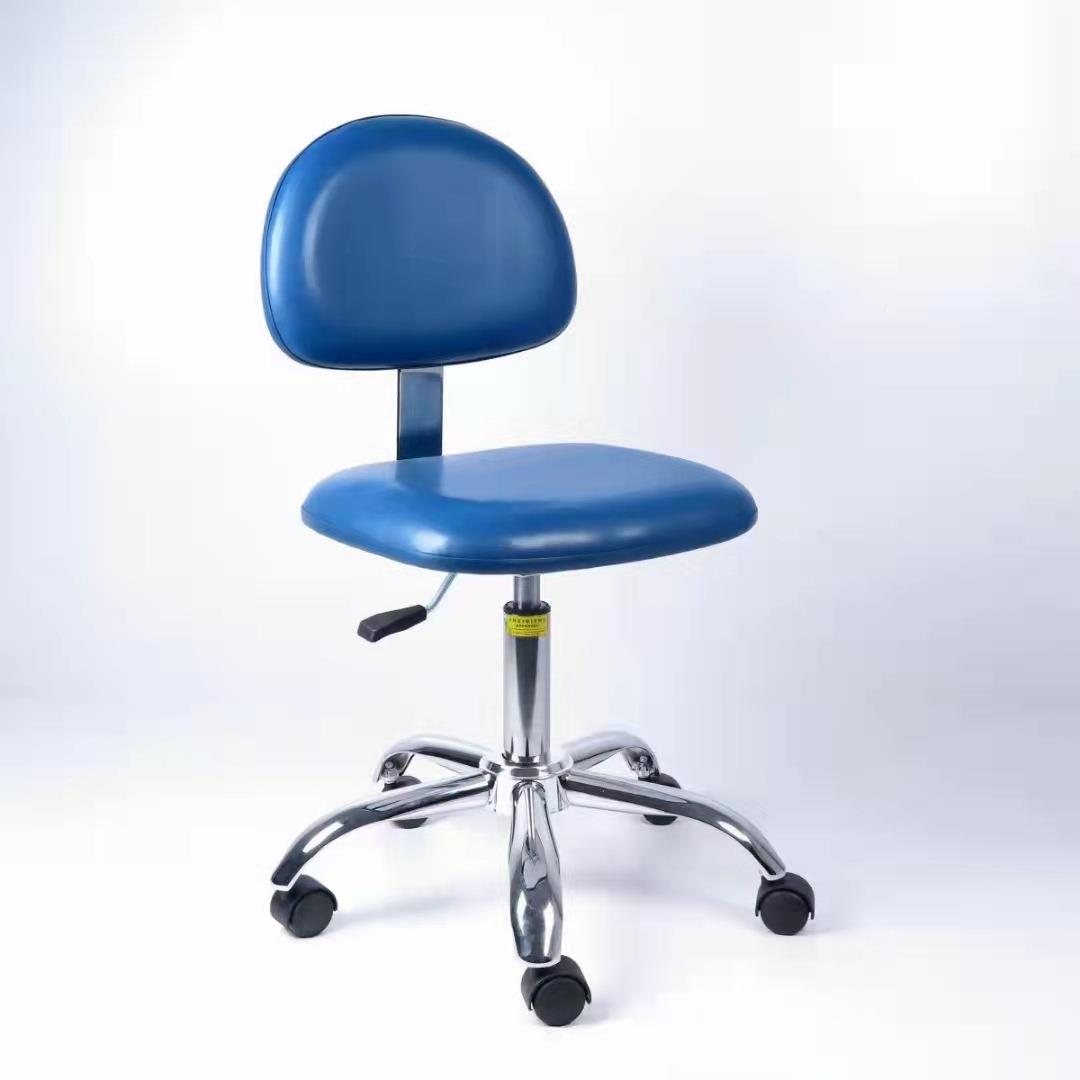U防静TS电皮革子实验室用降靠背椅P无尘车间升工作凳子椅工厂流水