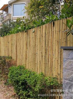 户外竹竹篱民笆竹栏竹排栅围墙竹子护栏宿别墅装修改48908造日式