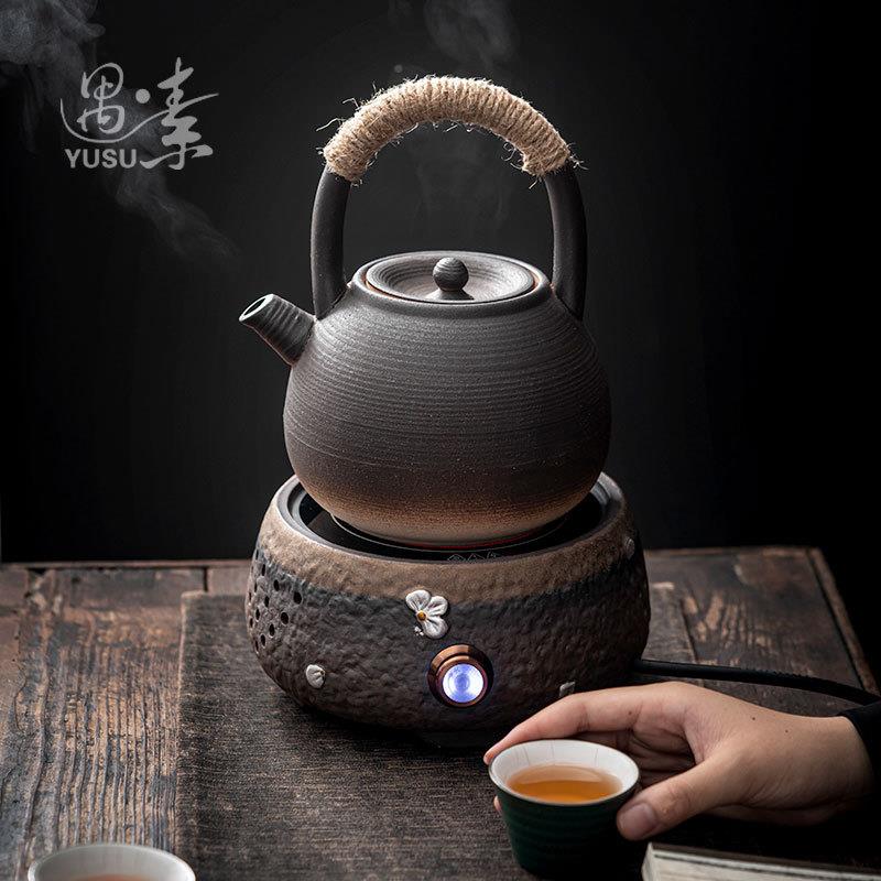 提梁电陶器炉煮茶茶具套装陶瓷壶煮壶煮茶炉烧ZCTZ-221水壶家用茶