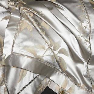 美式高1端四件套季00支天丝绒棉纯棉全棉田园风被套四床上用SDR长