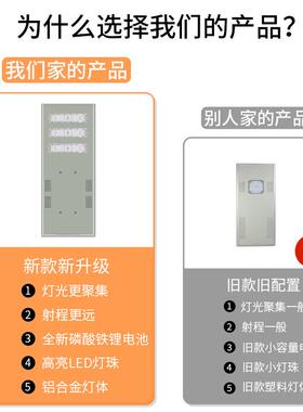 太阳能一TJS化路户灯外铝型高材雷达感应亮照体明太阳能灯led灯强
