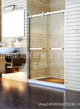 291L32w出口澳04不锈钢L型1m5m洲简易淋浴房3大吊轮卫生间趟门