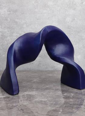 现代简树卧脂IQX飘带饰约书房售楼部样板房室客厅家居玄关软装品