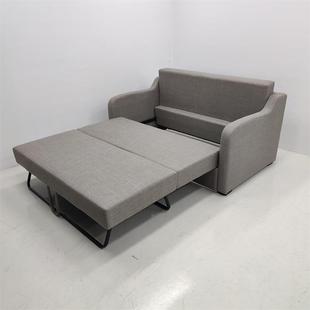 现简约多功折叠代沙发床公午办休翻60479能转沙发床棉麻沙发床带