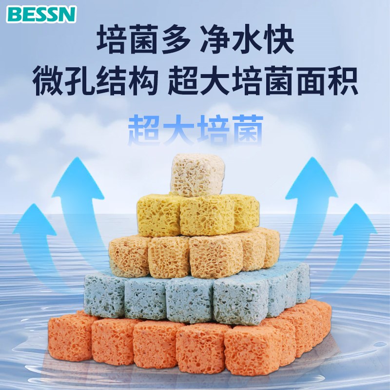 鱼缸过滤材料细菌屋滤材陶瓷环鱼池净化水质纳米石英球过滤器滤材