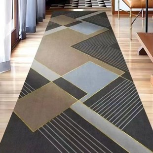 走廊过道地垫入户门门口过道脚垫子水晶绒防滑免洗门外楼道长垫子