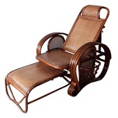 藤椅躺椅午休折叠摇椅阳台家用懒人椅子靠背椅老人藤编休闲逍遥椅