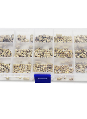 330pcs铜镶嵌件螺母注塑铜螺母铜预埋件滚花螺母铜花母