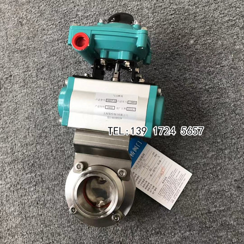 气动304/316L不锈钢卫生级蝶阀D681X-10P/R卫生级卡箍式快装蝶阀