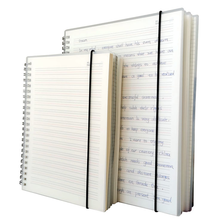 3本装加厚简约PP线圈网格本 B5高中大学生课堂笔记本子记事格子本