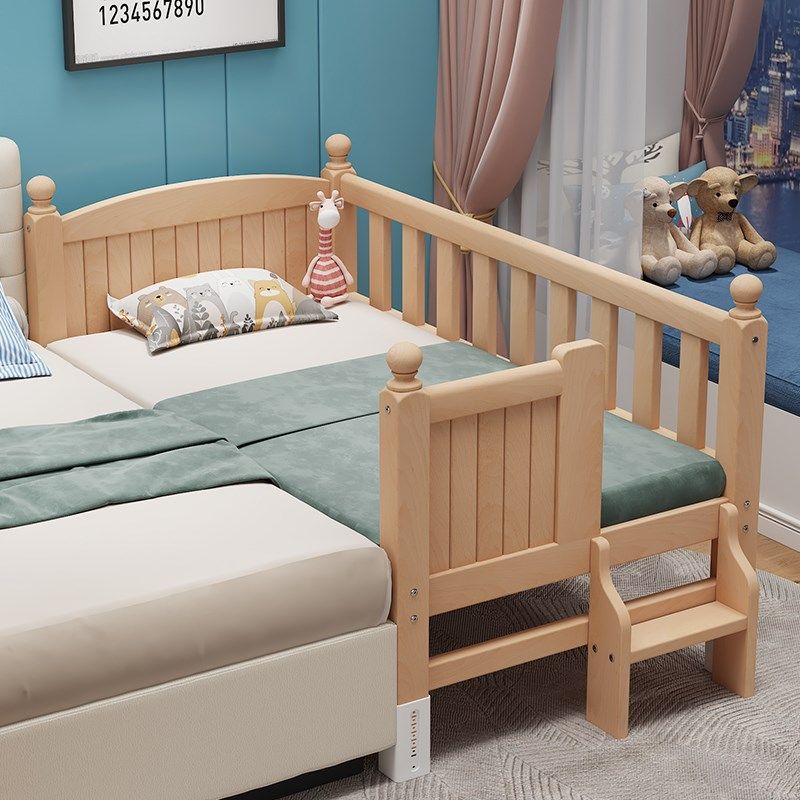 儿童拼接床加宽床边床榉木婴儿床宝宝小床拼接大床可升降拼接床,住宅家具,儿童拼接床,淘宝优惠券,粉丝福利购,淘宝优惠卷