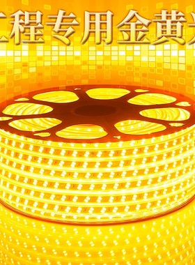 LED灯带条金黄光5730双排贴片黄光灯条酒店KTV户外防水金黄色线灯