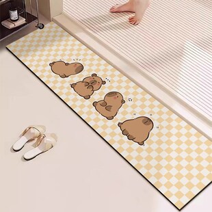 浴室门槛石地垫硅藻泥过门石吸水脚垫卫生间门口厕所长条防滑地毯