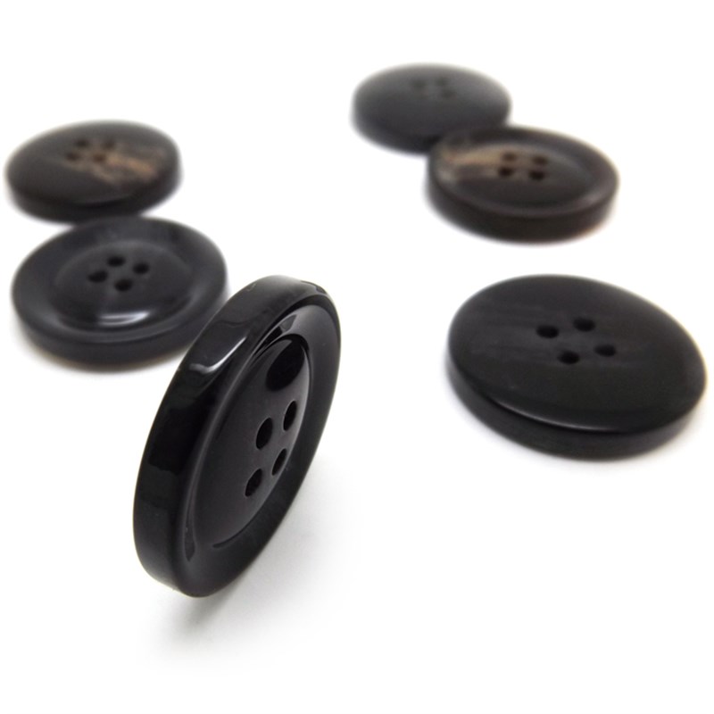 高档纽扣四眼男大衣扣子 黑色西装扣 男士女装风衣扣子圆形扭扣