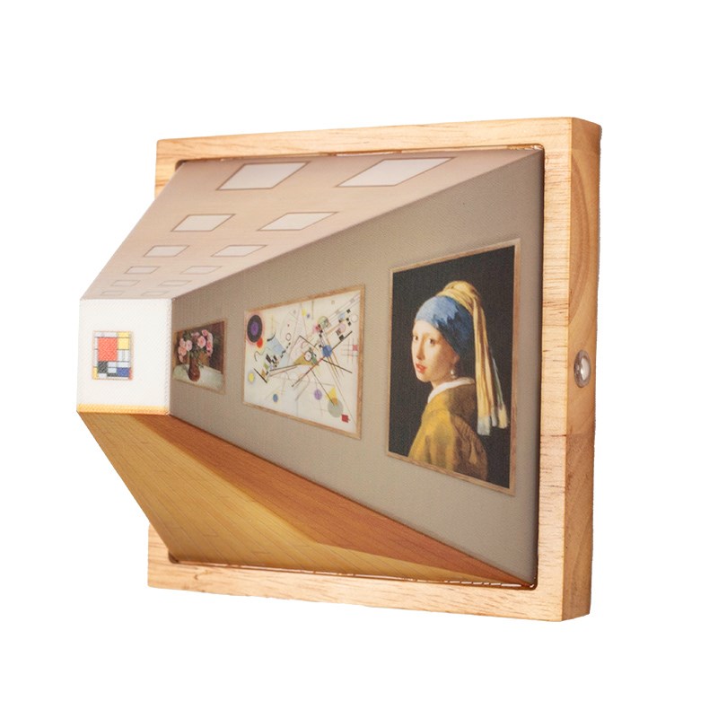 淳言3D裸眼视觉小夜灯壁灯客厅家用创意木质免打孔壁挂高级氛围灯