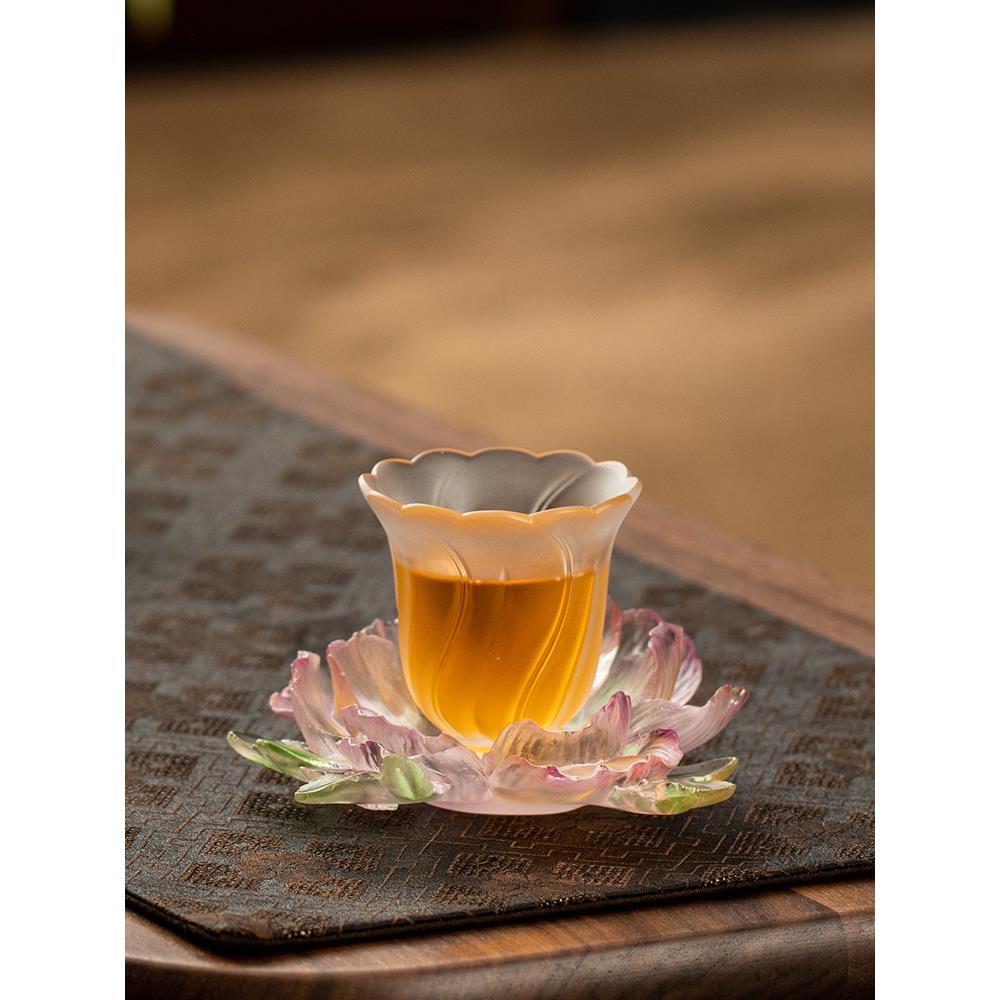 新园堂彩釉杯垫十二花神系列杯垫多功能茶会风景配件烛台茶道配件
