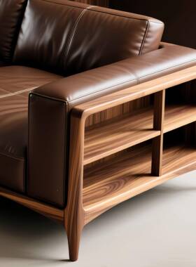 205款中古民风皮实木沙发贵妃榻客厅别墅宿办公室艺2L型接待YSY沙