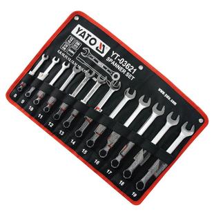 032梅开两用扳手扳套QBH装 梅花开口手组12件 YATO 6易1尔拓