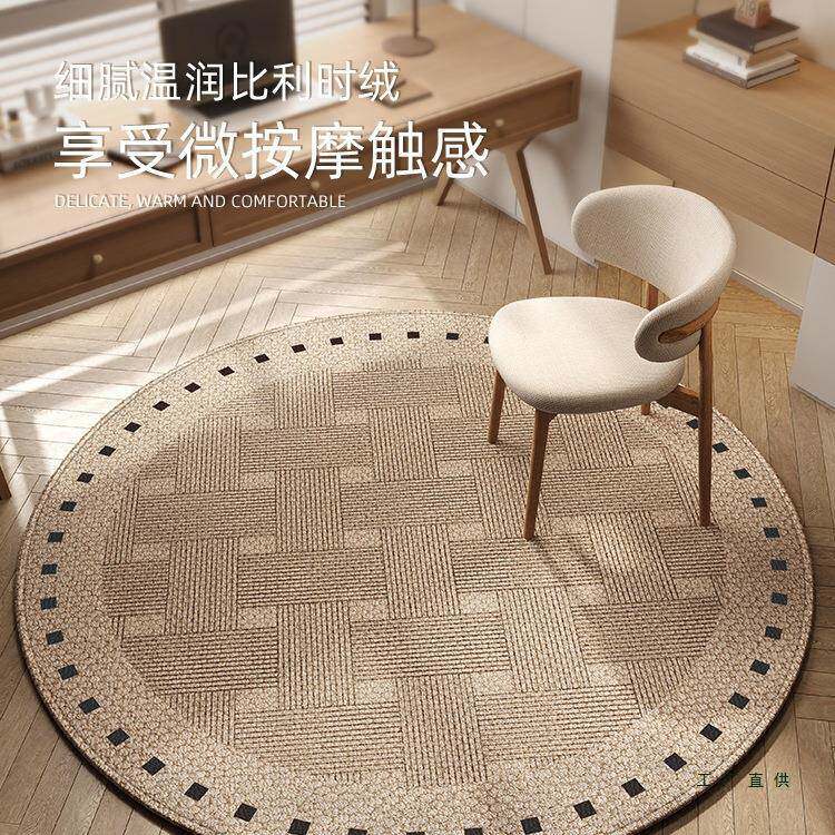 椅电脑椅厂家地垫圆形地毯书房办公室室椅子滑静防音转脚垫卧子摇