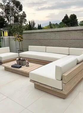 户外柚别木外实木沙庭院墅家具室阳台发花园别墅酒NPB店防水防晒