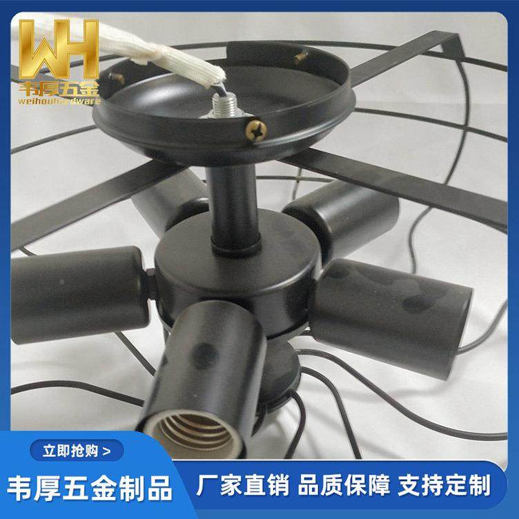 风Loft工业吊扇灯餐台厅客光厅风扇吊灯美式复古凉亭阳阳194房吊