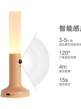 好棒代智能人体感31128二应小夜灯LED充电式廊橱柜灯壁感应走台壁