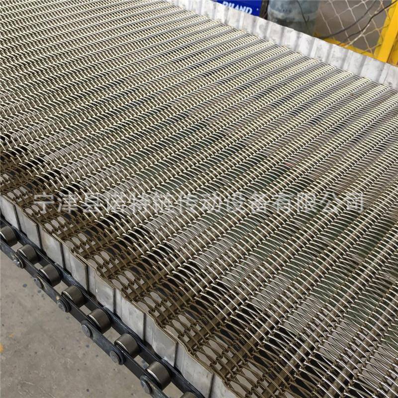 螺金SVS丝烘干输五送网带人字形挡板式网金带退火炉属网带