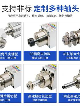 ZCMT高速精电密HCB主轴电机1.1KW1000转开料铝材2工风冷三相木马
