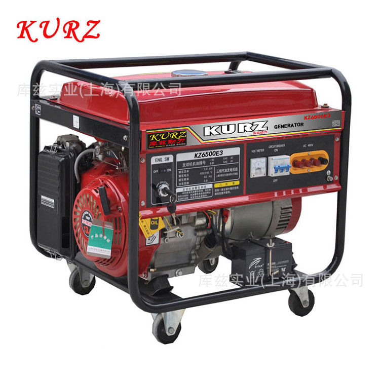库兹5KW汽油发电机220V低油耗