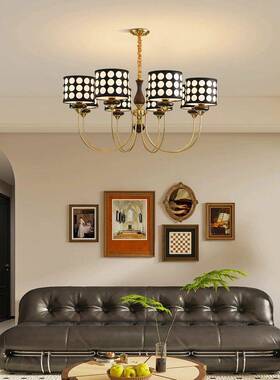 客室厅吊灯中古式餐厅灯复古摩登波风美点创意卧77695大厅灯南洋