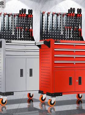 汽车维修移轮动工箱具带工具具柜五金搬运工车多功XTV能零件手推