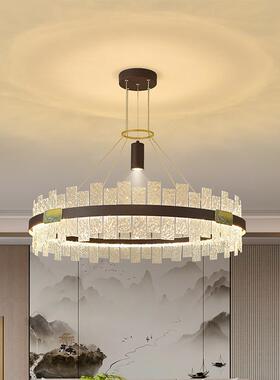 创新款新中式玻吊152灯客厅璃卧室计灯酒店房间led灯意设师氛围灯