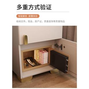 智能无床头柜保险隐形一体家用多功能269卧室柜充电线保险箱储物l