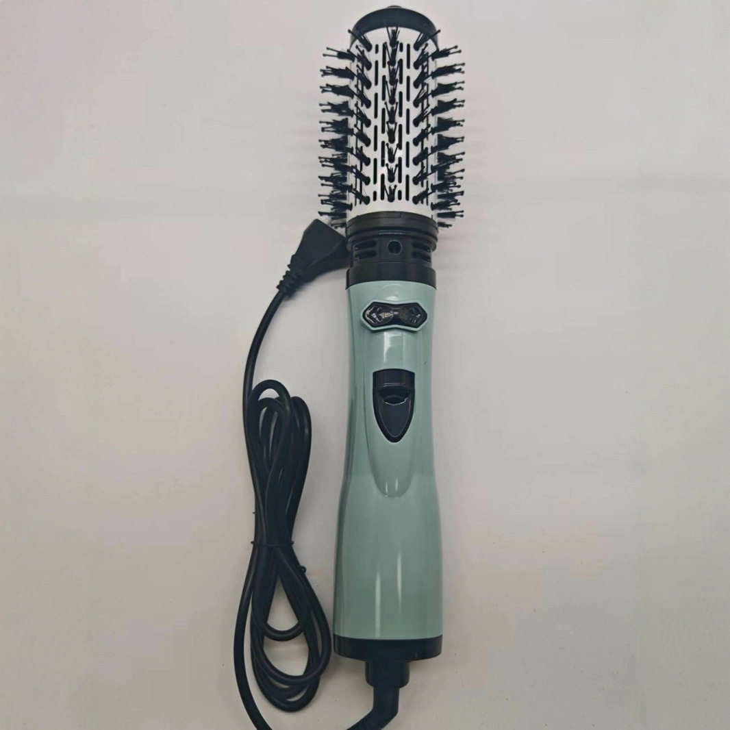 外贸跨境吹风梳自动旋转卷发梳恒温造型梳电动直发梳波浪卷发器