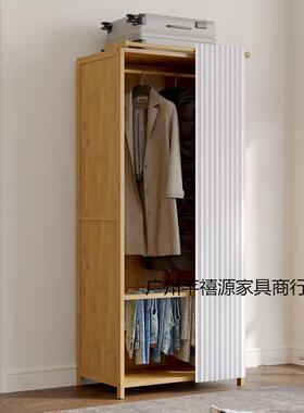 实木衣柜子简衣柜室家用易组装出YEY租房用结卧实耐用柜子易布简衣橱