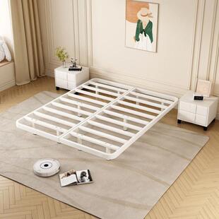 日厚式简无床头悬浮床架子排无品牌/约骨架家用铁单艺床加人双人