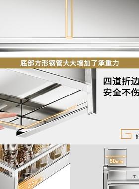 新款esGT6MhZ304不锈钢厨房微波炉置物架壁式多能免孔挂功墙上打